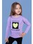 Kız Çocuk Pul Işlemeli Baskılı Tişört 1