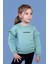 Kız Çocuk Kolları Fırfır Detaylı Nakışlı Sweatshirt 1