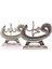 2'li Gümüş Allah Muhammed Vavlı Lafız Orta Boy Biblo 17CM-013 2