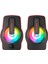 Rms-G7 Falsetto 2.0 6 Watt Rgb Ledli Kırmızı Multimedia Gaming USB Speaker 4