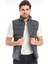 ZULA IN Erkek Slim Fit Yelek Gri 4
