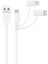 3in1 (Usb A - Type C - Micro USB - Lightning) 1 Metre Data Kablosu Beyaz 2