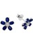 Oval Safir Ve Pırlanta Taşlı Menekşe Küpe 0403E0005 1