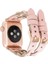 Apple Watch Uyumlu Kordon York Çift Tur Pembe Deri Nu2 2
