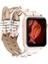 Apple Watch Uyumlu Kordon York Çift Tur Beyaz Deri F3 1
