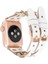 Apple Watch Uyumlu Kordon York Çift Tur Beyaz Deri F3 2