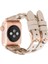 Apple Watch Uyumlu Kordon York Çift Tur Bej Deri Erc3 2