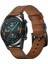 Honor Magic Watch 2 42 mm Uyumlu Deri Kordon Spor Dikişli Deri Kayış 3