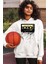 Kaset Teyp Beyaz Kapüşonlu Kadın Sweatshirt 1