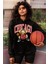 Chicago Basket Siyah Kapüşonlu Kadın Sweatshirt 1