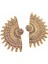 Nf s Butik Zirkon Taşlı Metal Güneş Küpe - Gold 1
