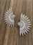 Nf s Butik Zirkon Taşlı Metal Güneş Küpe - Gümüş 5