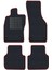 Honda Civic Euro Hatchback 2003-2005 -5 Kapı Makyaj Siyah Halı Bordo Kenar Elipsler Topuk 2250 gr Paspas 1