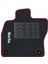 Honda Civic Euro Hatchback 2003-2005 -5 Kapı Makyaj Siyah Halı Bordo Kenar Elipsler Topuk 2250 gr Paspas 2