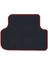 Honda Civic Fb-Fg 2012-2015 - Hatchback Siyah Halı Bordo Kenar Petek Topuk 2250 gr Paspas 4
