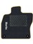 Renault Megane 2 2002-2008 Sedan Hatchback Siyah Halı Bej Kenar Çapraz Çizgi Topuk 2250 gr Paspas 2