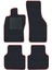 Renault Twingo 1993-2012 Siyah Halı Bordo Kenar Çapraz Çizgi Topuk 2250 gr Paspas 1
