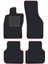 Honda Prelude 1996-2001 5.jen Siyah Halı Bordo Kenar Deri Petek Topuk 2250 gr Paspas 1