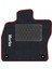 Honda Prelude 1996-2001 5.jen Siyah Halı Bordo Kenar Deri Petek Topuk 2250 gr Paspas 2