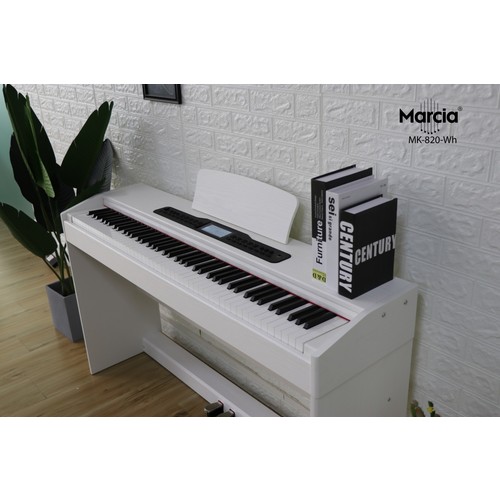 destek Girişim gözetim  Marcia MK-820 88 Tuş Dijital Piyano (Beyaz) Fiyatı