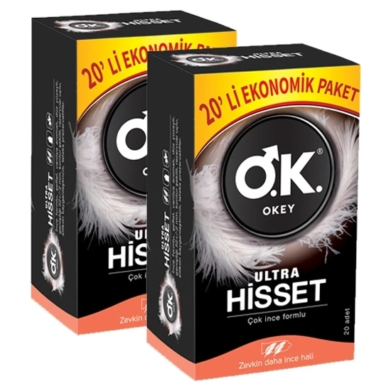 Okey Prezervatif Ultra Hisset 20 Li X 2 Adet (40 Lı)