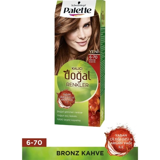 Schwarzkopf Palette Kalıcı Doğal Renkler 6-70 Bronz Kahve Saç Boyası