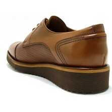 Fosco FSC9582 Taba Erkek Çift Yüz Lazer Baskılı Bağlı Klasik Eva Taban Ayakkabı