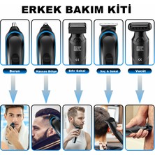 Yopigo YP-675 Turbo Galaxy Saç Sakal Şekillendirici Tıraş Makinesi Erkek Bakım Seti 5 In 1 Ultimate