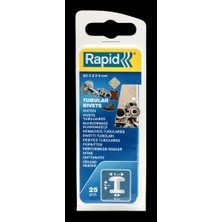 Rapid Perçin Boru Şekilli 8X3X9 mm Çap 8x3 Alüminyum (1 Pkt/25 Adet)