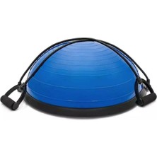 Zepca Ithal Bosu Ball Denge Mavi Yarım Pilates Fitness ve Yoga Topu + Pompa Hediyeli