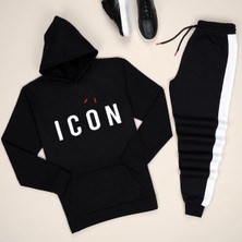 Trendypassion Siyah Icon Esh Yanbeyaz Eşofman Takımı