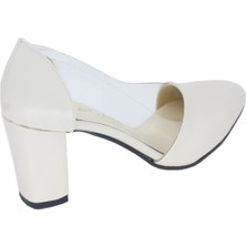 Trendyshoes 03336 Kalın Topuk Şeffaf Kadın Ayakkabı