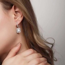 Engingold 0.84CT Pırlanta Baget Küpe