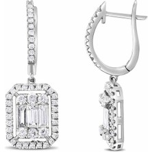 Engingold 1.79CT Pırlanta Baget Küpe