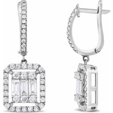 Engingold 1.32CT Pırlanta Baget Küpe