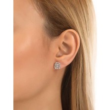 Engingold Pırlanta Efektli Baget Küpe 15-25