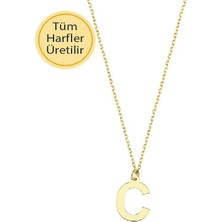 Engingold 14 Ayar Altın C Harfli Kolye