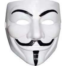 Samur Beyaz Renk V For Vendetta Maskesi