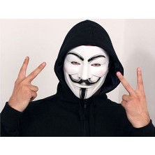 Samur Beyaz Renk V For Vendetta Maskesi