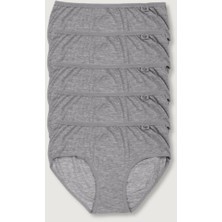 Tutkun Kadın Likralı Bato Külot 5 Adet Gri Renk
