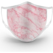 CIRCLES - Pink Marble (TSE Belgeli-Ruco-Bac Antibakteriyel Sertifikalı-Sınırsız Yıkanabilir Kumaş Maske)