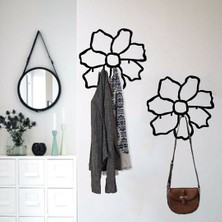 Ikili Set Dekoratif Metal Elbise Askısı - Duvar Akısı -Askılık