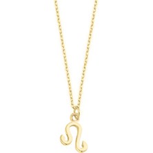 Engingold 14 Ayar Altın Aslan Burç Kolye