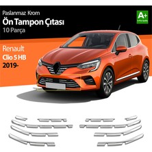 Oto Krom Details Renault Clio 5 Krom Ön Tampon Çıtası 10 Parça 2019 Ve Üzeri