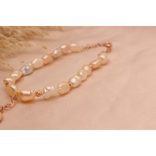 Pearls in Ocean Rose Gerçek Inci Bileklik Joy Serisi 113