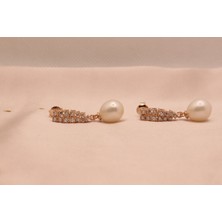 Pearls in Ocean Gold Gerçek Inci Kolye Bileklik Küpe Set Classic Serisi 152