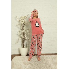 AKASYA Kadın Uzun Kollu Cepli Polar Pijama Takımı 01894