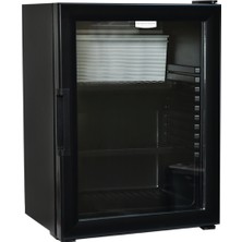 Elektromarla 45 Litre Cam Kapılı Minibar Mini Buzdolabı All Black Edition