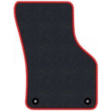 Tegin Seat Altea Xl 2006-2015 Siyah Halı Kırmızı Kenar Çapraz Çizgi Topuk 2250 gr Paspas