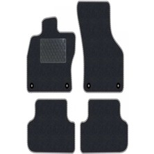 Tegin Seat Altea Xl 2006-2015 Siyah Halı Gri Kenar Baklava Topuk 2250 gr Paspas